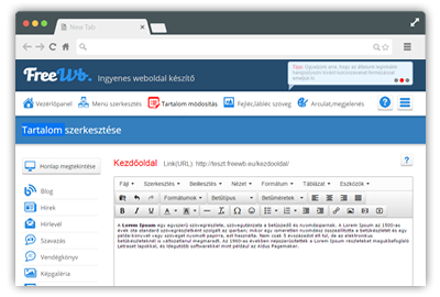 weblap szerkesztő